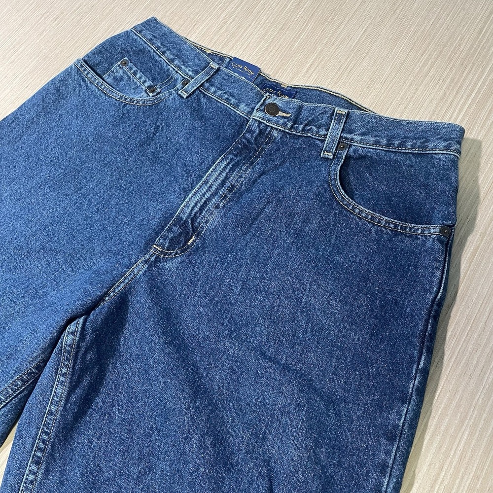 Club Room Men's 5 Pocket Blue Jean Size 36/32Relaxed Fit NWT Vintage Y2K Grandpa